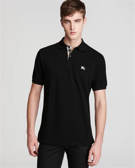 burberry brit men polo black|burberry polo tee.